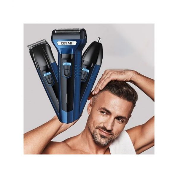 Cesar 3 en 1 Tondeuse Rechargeable rasoir moustache oreille nez tete Professionnel